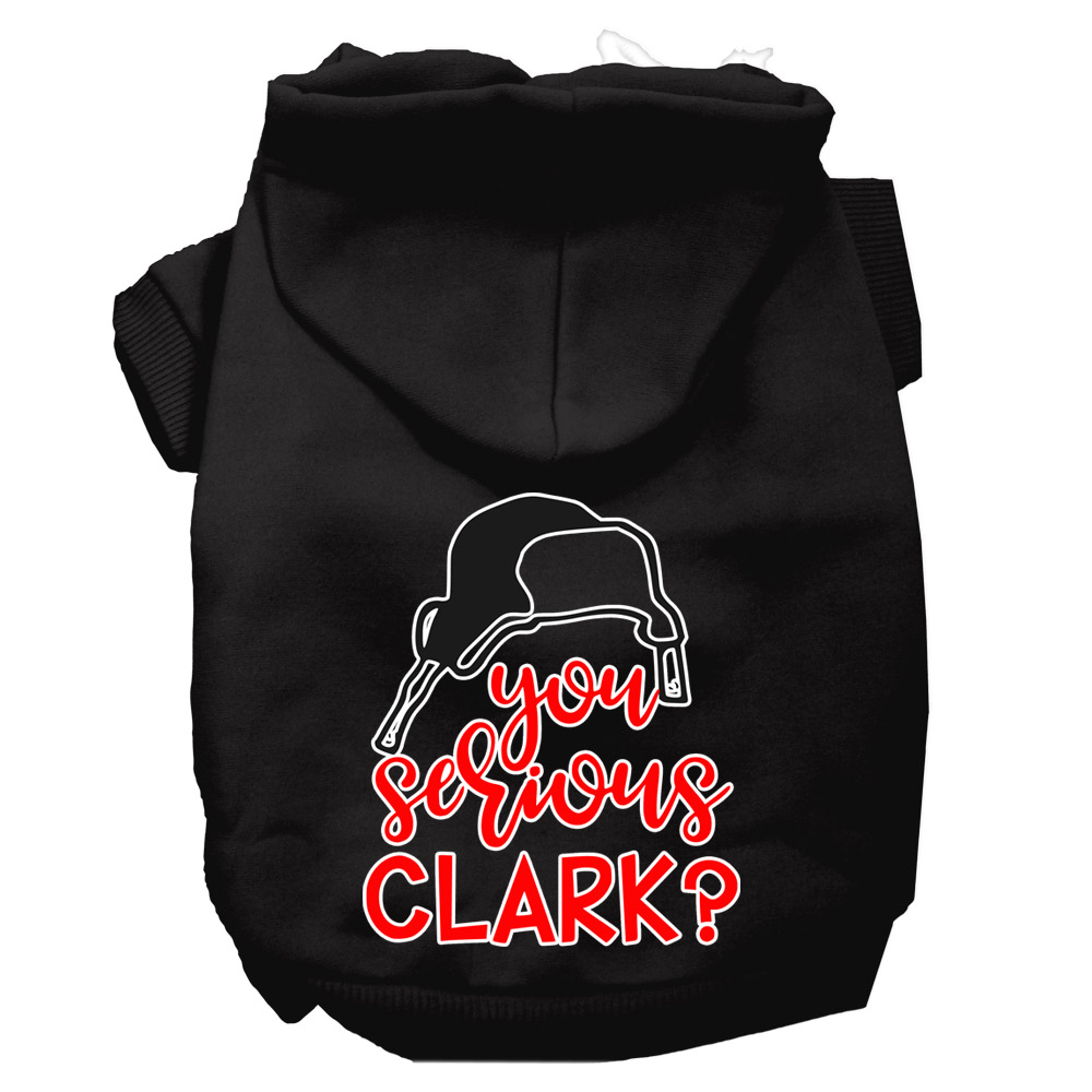 You Serious Clark? Screen Print Dog Hoodie Black XXL